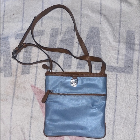 Michael Kors Blue and Brown Crossbody Bag - Picture 1 of 1